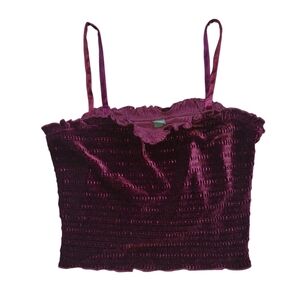 Wild Fable Velvet Tube Top with Straps Purple Grape color size medium